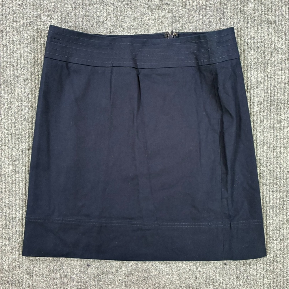 Talbots Petites Skirt Womens Size 2P Navy Blue Career Office Knee Length Classic